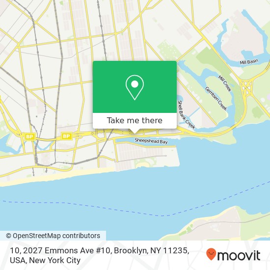 Mapa de 10, 2027 Emmons Ave #10, Brooklyn, NY 11235, USA