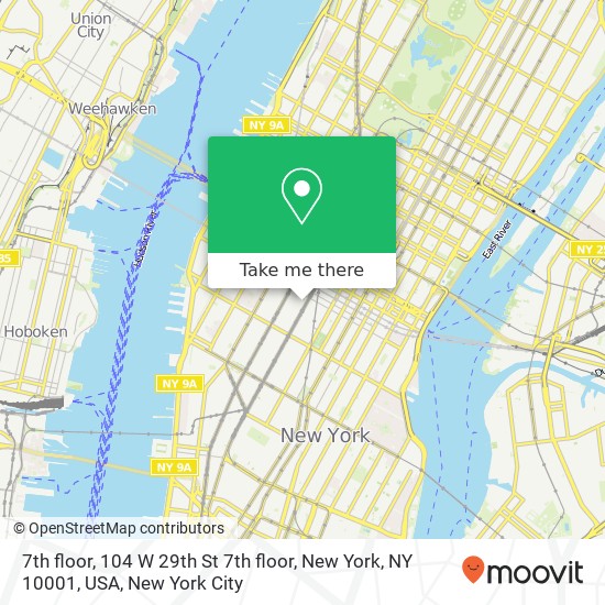 Mapa de 7th floor, 104 W 29th St 7th floor, New York, NY 10001, USA