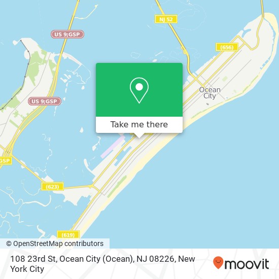 Mapa de 108 23rd St, Ocean City (Ocean), NJ 08226