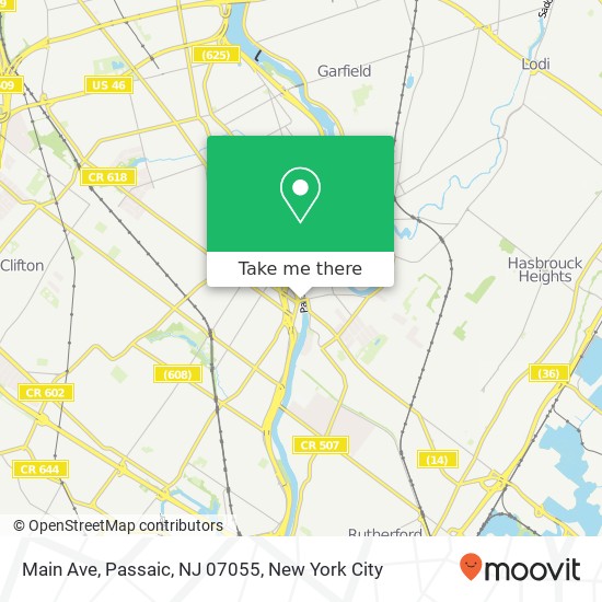 Mapa de Main Ave, Passaic, NJ 07055