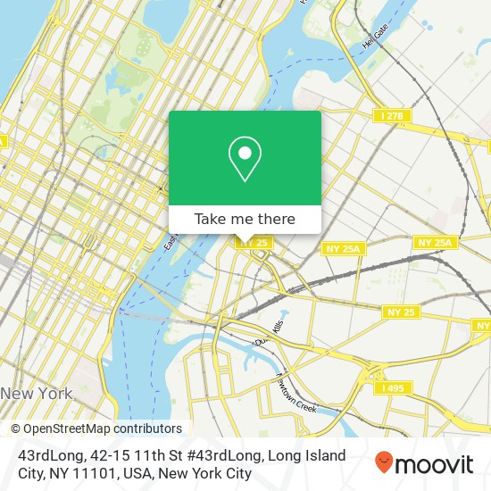 43rdLong, 42-15 11th St #43rdLong, Long Island City, NY 11101, USA map
