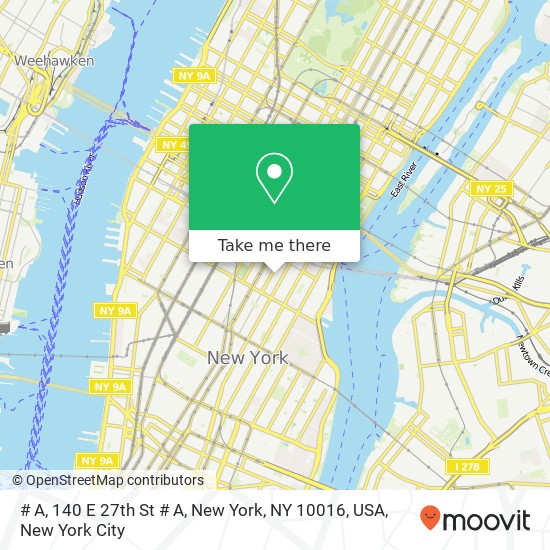 # A, 140 E 27th St # A, New York, NY 10016, USA map