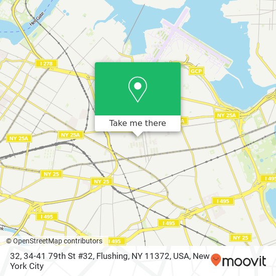 Mapa de 32, 34-41 79th St #32, Flushing, NY 11372, USA