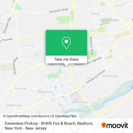 Genevieve Prokop - BHHS Fox & Roach, Realtors map