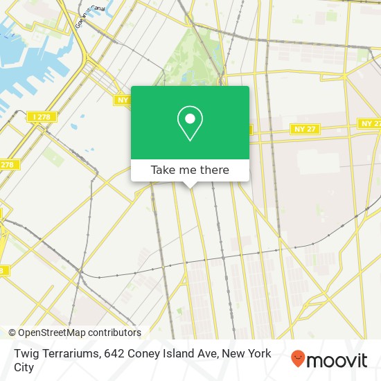 Mapa de Twig Terrariums, 642 Coney Island Ave
