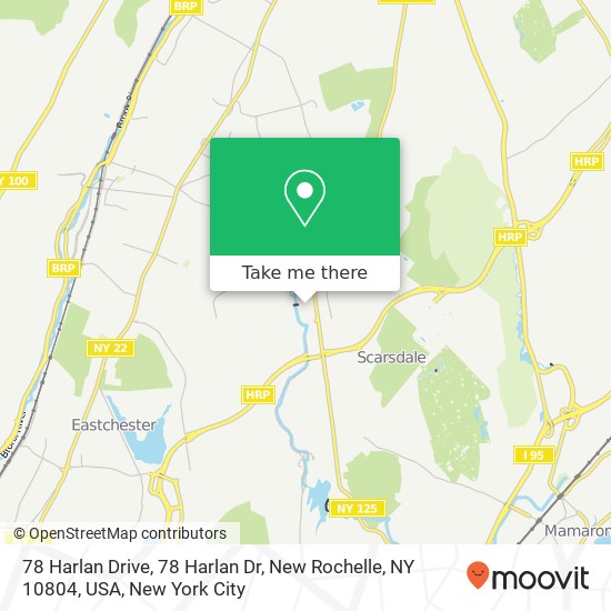 Mapa de 78 Harlan Drive, 78 Harlan Dr, New Rochelle, NY 10804, USA
