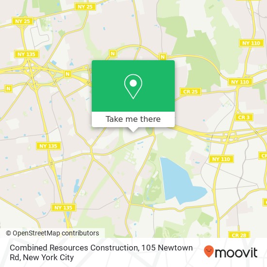 Mapa de Combined Resources Construction, 105 Newtown Rd