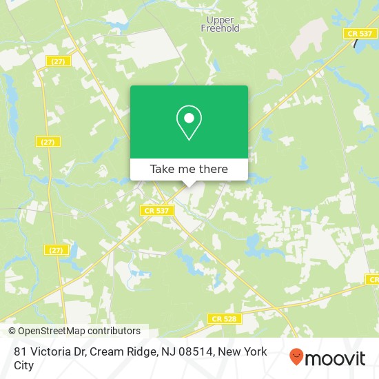 81 Victoria Dr, Cream Ridge, NJ 08514 map