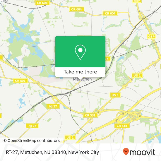 RT-27, Metuchen, NJ 08840 map