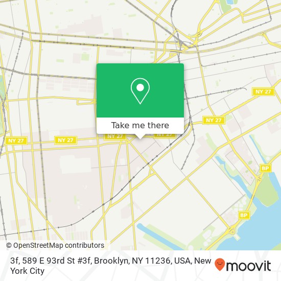 3f, 589 E 93rd St #3f, Brooklyn, NY 11236, USA map