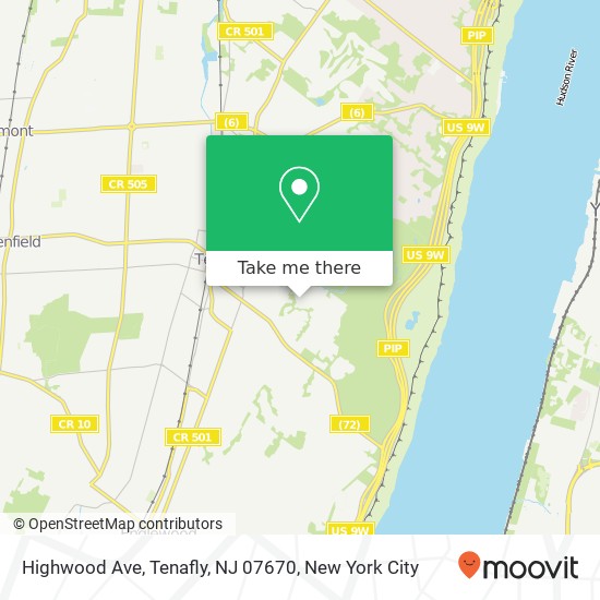 Highwood Ave, Tenafly, NJ 07670 map