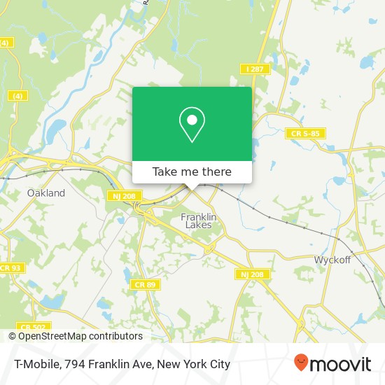 Mapa de T-Mobile, 794 Franklin Ave