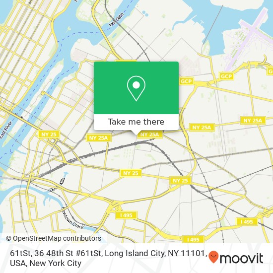 Mapa de 61tSt, 36 48th St #61tSt, Long Island City, NY 11101, USA