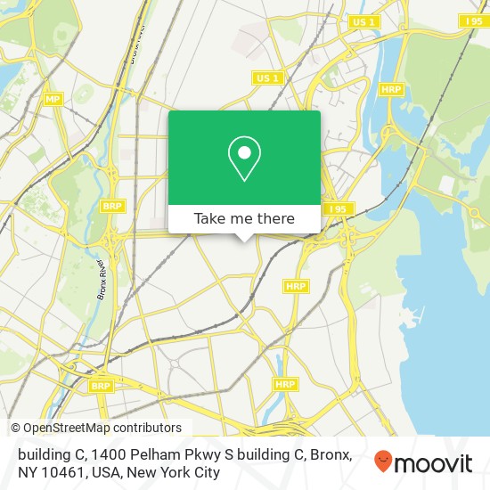 Mapa de building C, 1400 Pelham Pkwy S building C, Bronx, NY 10461, USA