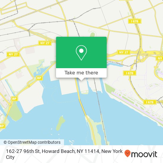 Mapa de 162-27 96th St, Howard Beach, NY 11414