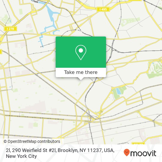 2l, 290 Weirfield St #2l, Brooklyn, NY 11237, USA map