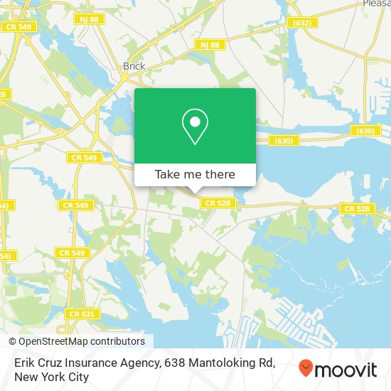 Erik Cruz Insurance Agency, 638 Mantoloking Rd map