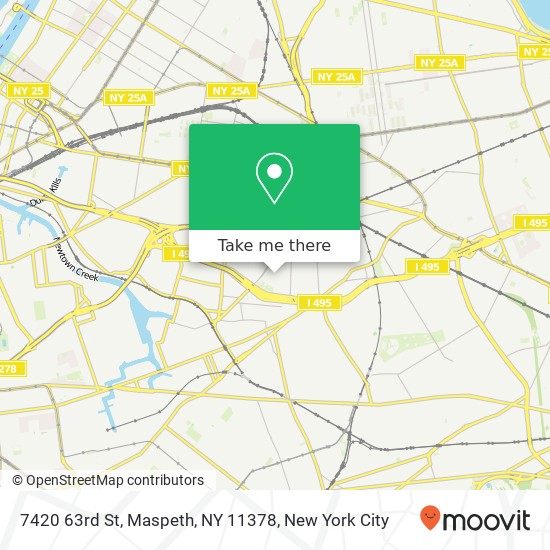 7420 63rd St, Maspeth, NY 11378 map