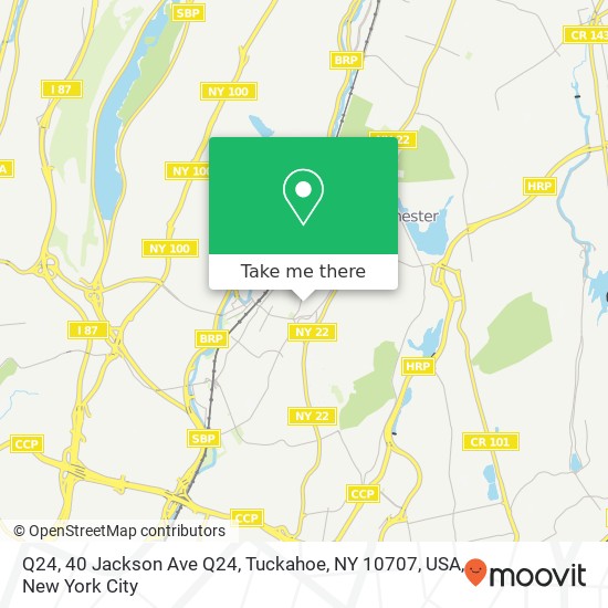 Mapa de Q24, 40 Jackson Ave Q24, Tuckahoe, NY 10707, USA