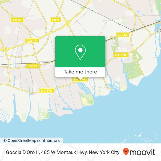 Goccia D'Oro II, 485 W Montauk Hwy map