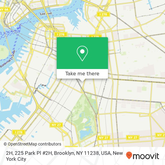 2H, 225 Park Pl #2H, Brooklyn, NY 11238, USA map