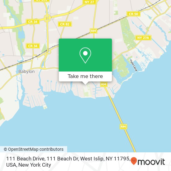 111 Beach Drive, 111 Beach Dr, West Islip, NY 11795, USA map