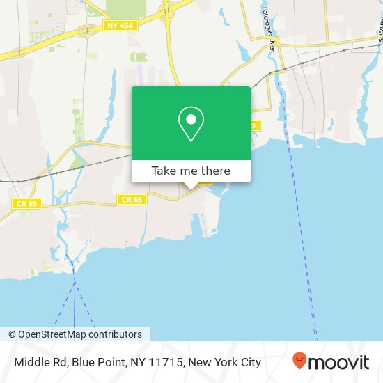 Mapa de Middle Rd, Blue Point, NY 11715