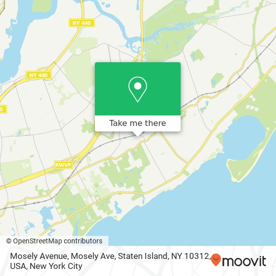 Mapa de Mosely Avenue, Mosely Ave, Staten Island, NY 10312, USA