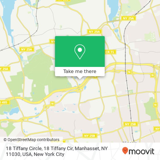 18 Tiffany Circle, 18 Tiffany Cir, Manhasset, NY 11030, USA map