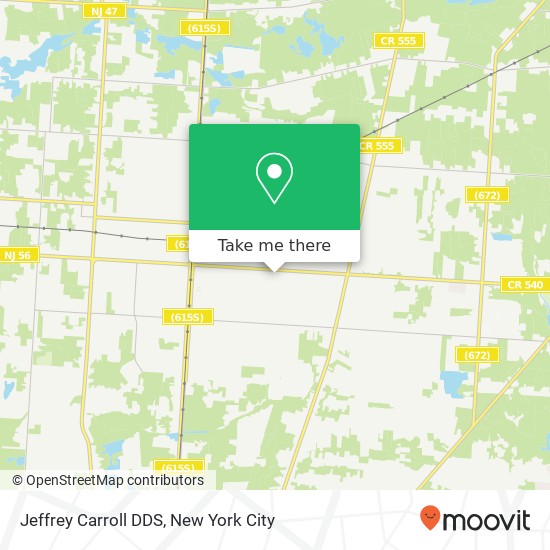 Mapa de Jeffrey Carroll DDS, 1035 E Landis Ave