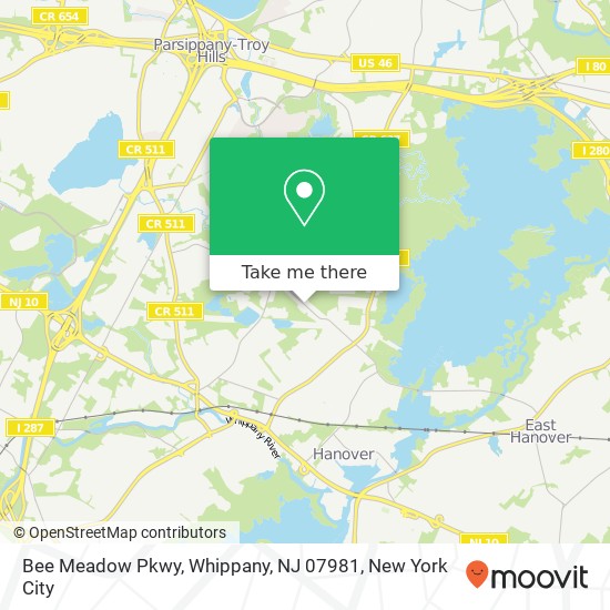 Bee Meadow Pkwy, Whippany, NJ 07981 map