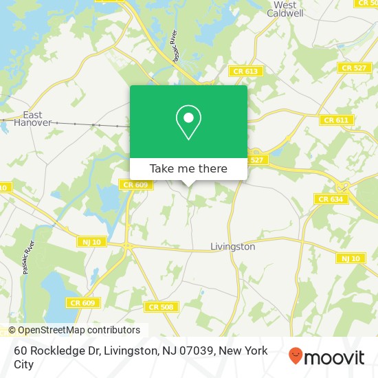 60 Rockledge Dr, Livingston, NJ 07039 map