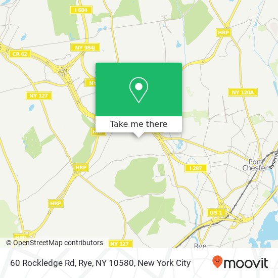 Mapa de 60 Rockledge Rd, Rye, NY 10580