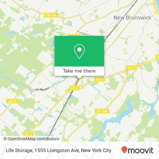 Mapa de Life Storage, 1555 Livingston Ave