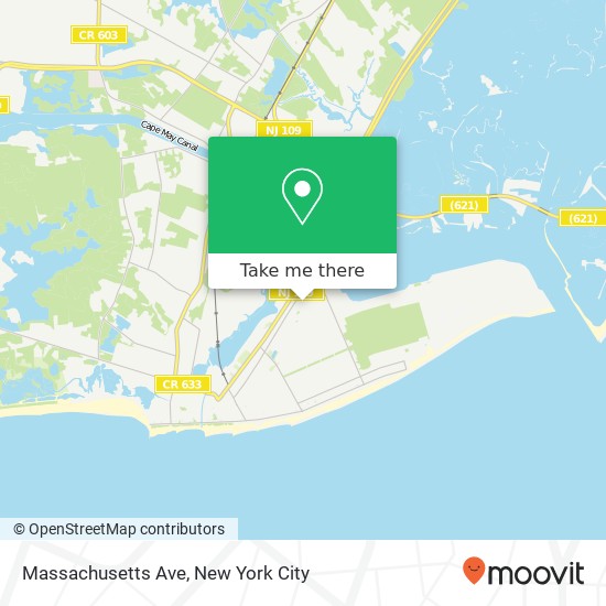 Mapa de Massachusetts Ave, Cape May, NJ 08204