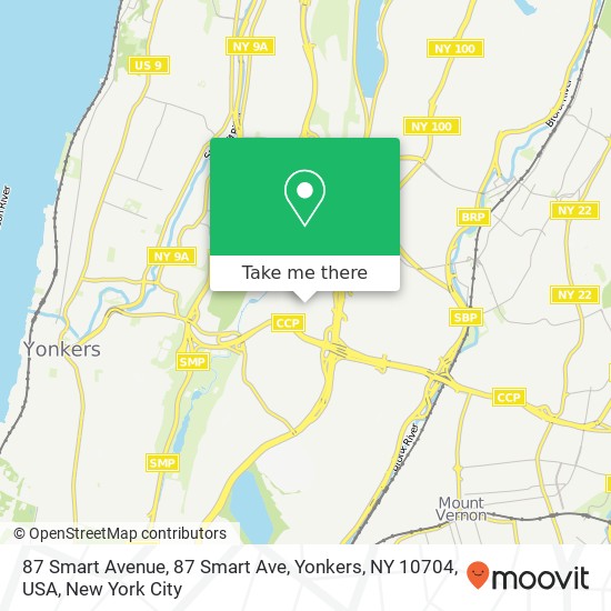 87 Smart Avenue, 87 Smart Ave, Yonkers, NY 10704, USA map