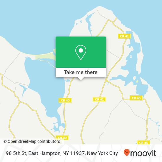 Mapa de 98 5th St, East Hampton, NY 11937