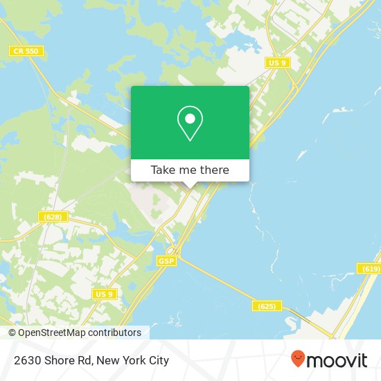 Mapa de 2630 Shore Rd, Ocean View, NJ 08230
