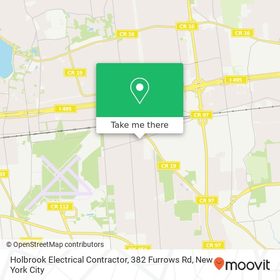 Mapa de Holbrook Electrical Contractor, 382 Furrows Rd