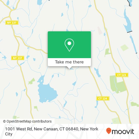 Mapa de 1001 West Rd, New Canaan, CT 06840