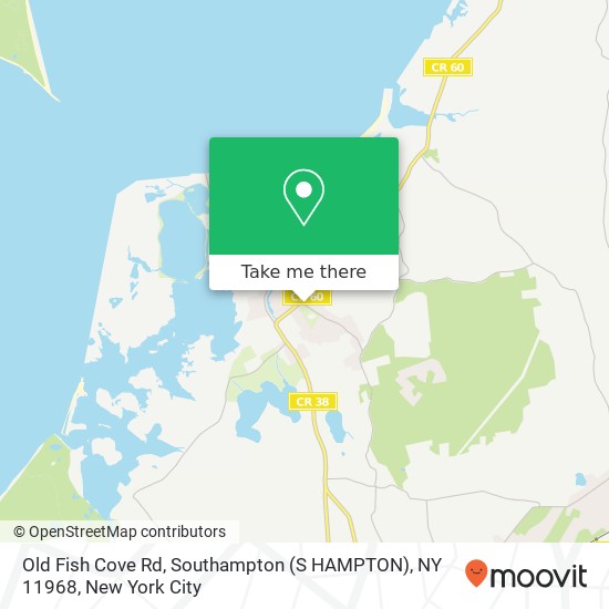 Mapa de Old Fish Cove Rd, Southampton (S HAMPTON), NY 11968