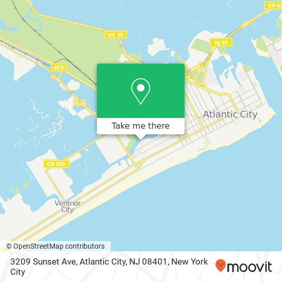 3209 Sunset Ave, Atlantic City, NJ 08401 map
