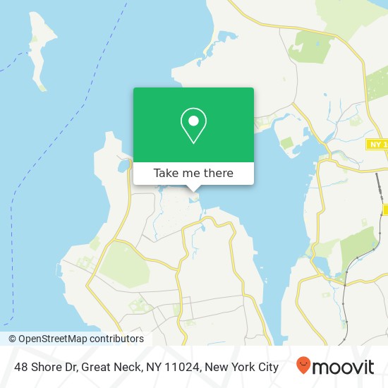 Mapa de 48 Shore Dr, Great Neck, NY 11024