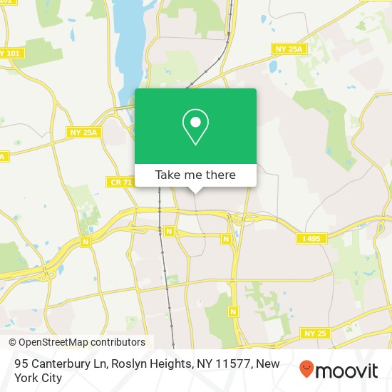 95 Canterbury Ln, Roslyn Heights, NY 11577 map