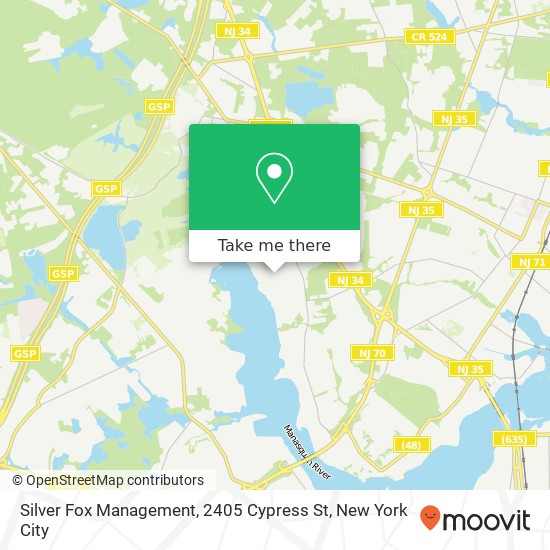 Mapa de Silver Fox Management, 2405 Cypress St