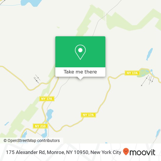 Mapa de 175 Alexander Rd, Monroe, NY 10950