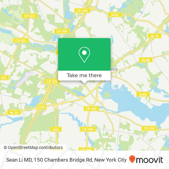 Sean Li MD, 150 Chambers Bridge Rd map