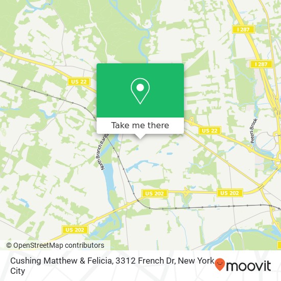 Mapa de Cushing Matthew & Felicia, 3312 French Dr