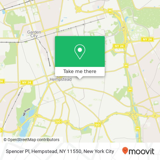 Mapa de Spencer Pl, Hempstead, NY 11550