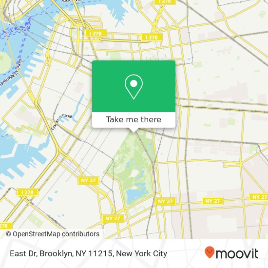 East Dr, Brooklyn, NY 11215 map